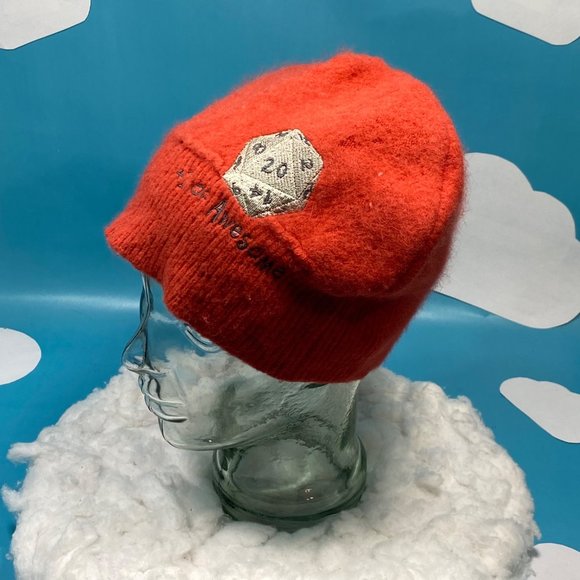 Handmade Embroidered D&D Beanie +1 of Awesome - Picture 4 of 11